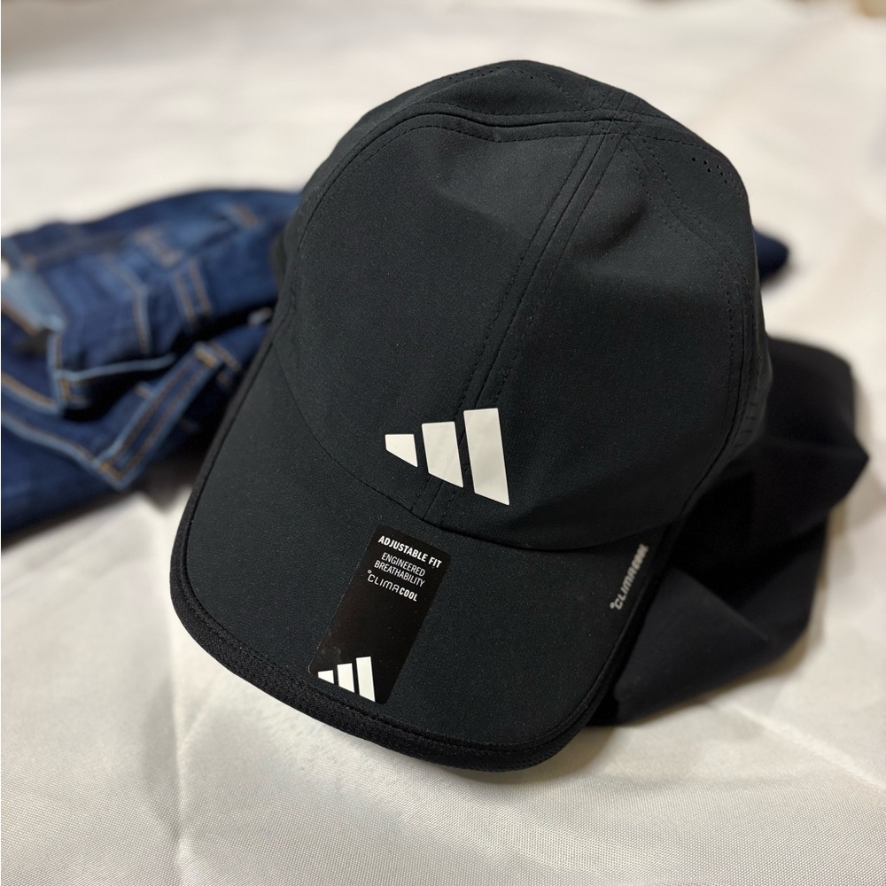 adidas Black Cap with White Logo